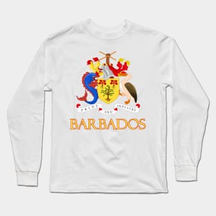 Barbados - Coat of Arms Design Long Sleeve T-Shirt